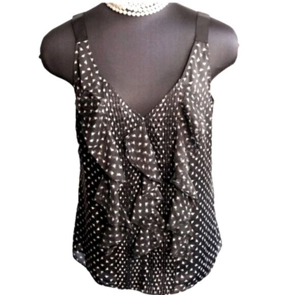 WHBM Floral Ruffle Front Top - Picture 1 of 9